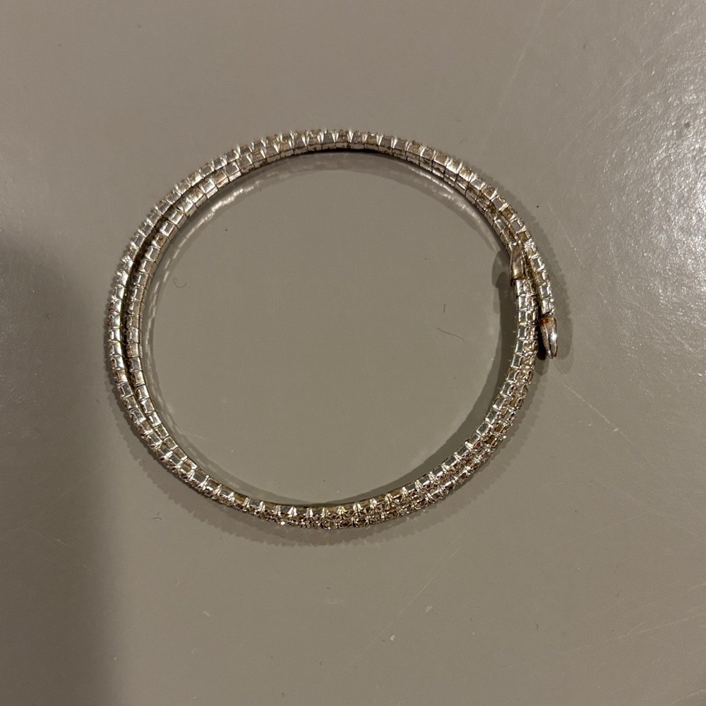 Elegant Silver & Crystal Bracelet